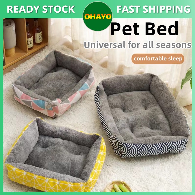 Dog Bed Pet Cat Washable Cotton Cushion Large Warm Pad Kennel Puppy Bed ...