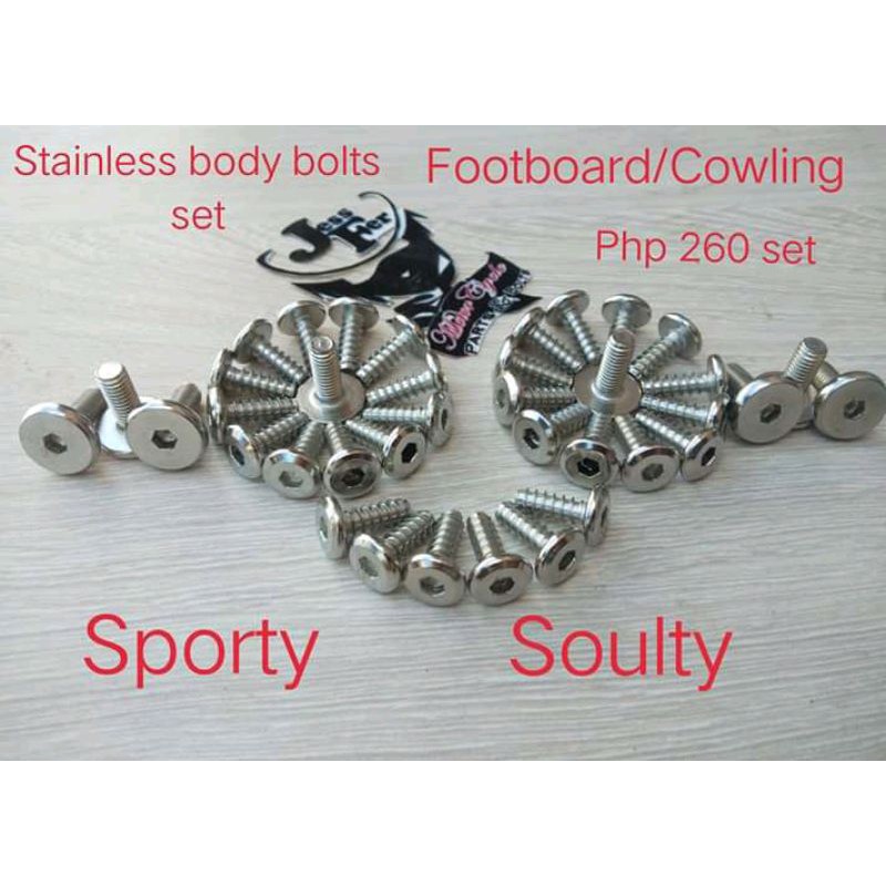 body bolts/Footboard/cowling Stainless Bolt Set Mio Sporty/Soulty