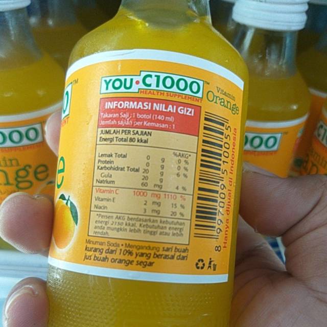 You C1000 Health Drink Vitamin Orange 140ml Contains Vitamin C 1000mg Prevent Corona Shopee Philippines