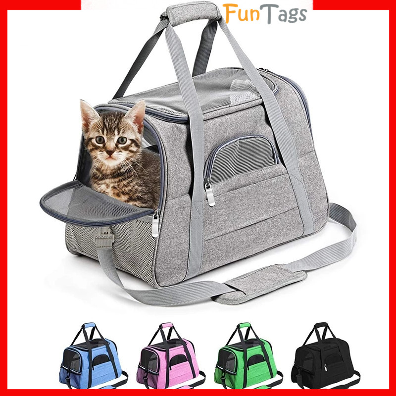 YBAO Cat Carrier,Soft-Sided Pet Travel Carrier for Cats,Dogs Puppy Comfort Portable Foldable Pet Bag Airline Approved 