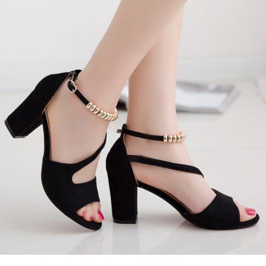 JYs. Ladies Elegant Suede 3CM Block Heels #SS588 (Standard Size ...