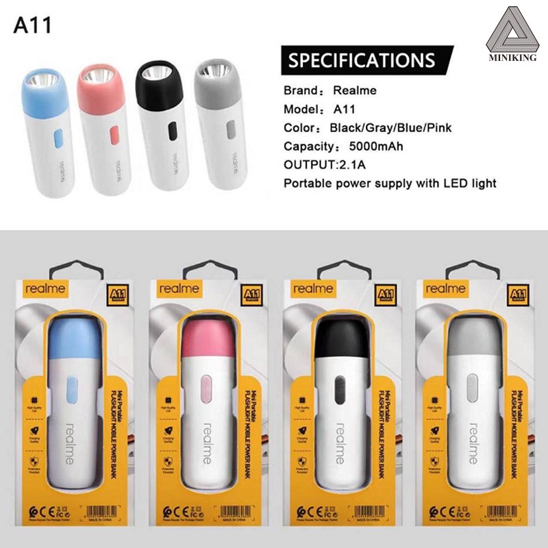 Realme A11 portable power supply with LED light Hight capacity with