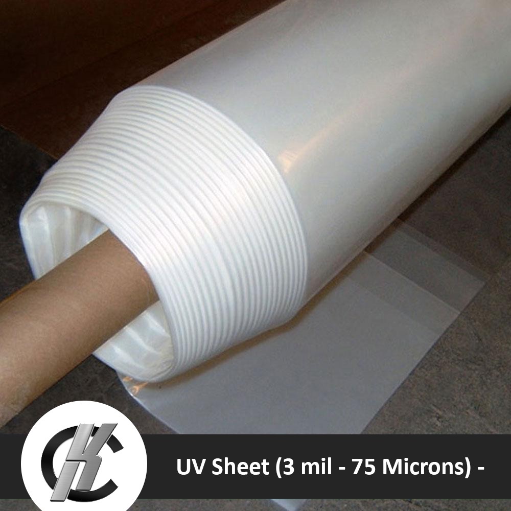 UV Plastic Sheet (3 mil 75 Microns) 9ft x 1 Meter