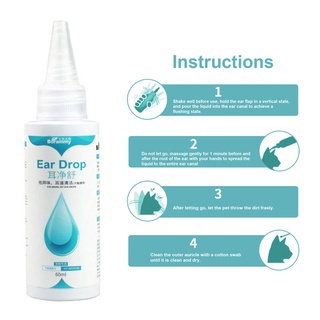 60ml Pet Eyes Drops Cat Dog Mites Odor Removal Ear Drops Infection Solution Treatment Cleaner #5
