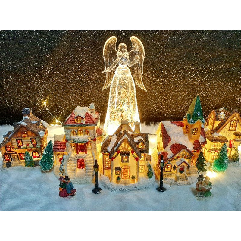 christmas village train set