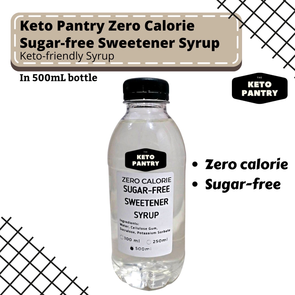 Keto Pantry Zero Calorie Sugarfree Sweetener Syrup Shopee Philippines