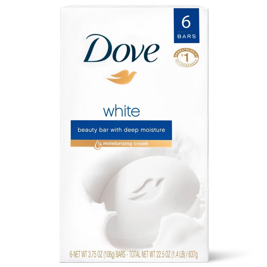 Dove White Beauty Bar Soap 106g 3 75oz X 6 Pcs Made In Usa Shopee