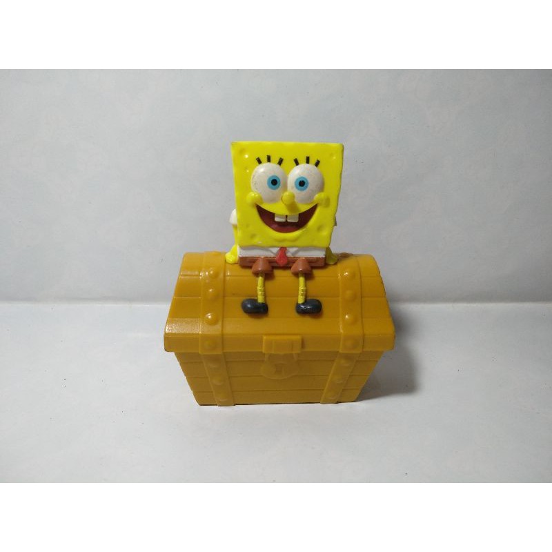 Sponge Bob Happy Meal Mcd Toys Pirates Treasure Chest Secret Box