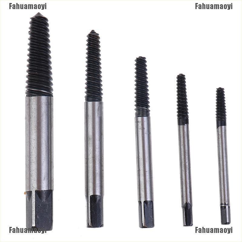 5pc BOLT SCREW REMOVER BROKEN EXTRACTOR KIT EZ EASY OUTS OUT STUD REVERSE THREAD 