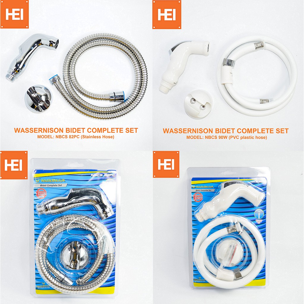 Wassernison Toilet Bidet Complete Set (Stainless/PVC Plastic) Shopee