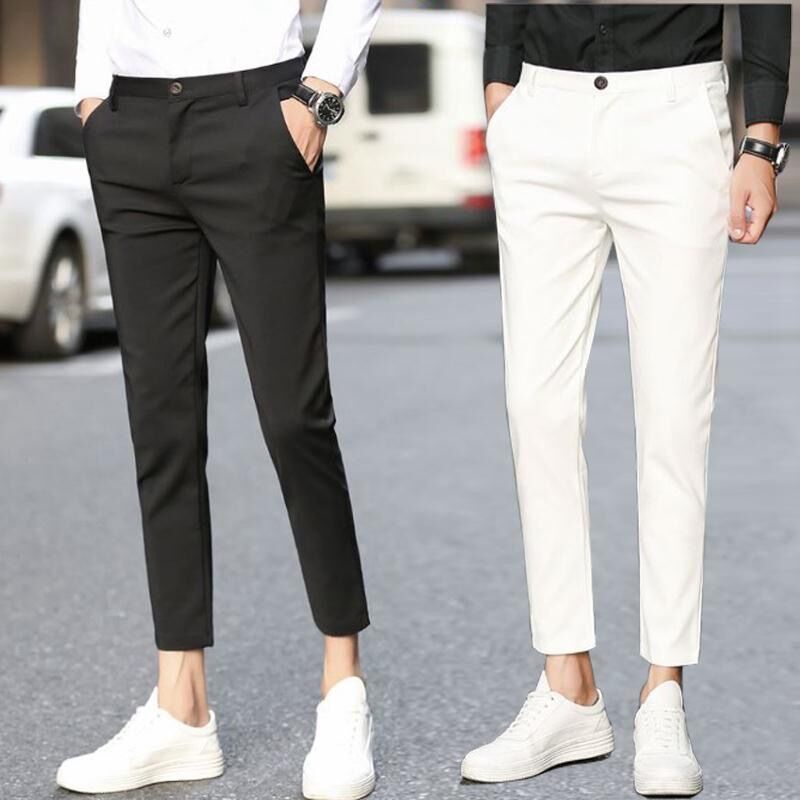 【COD】Men's Formal Pants Trousers Business Casual Straight Ankle Pant ...