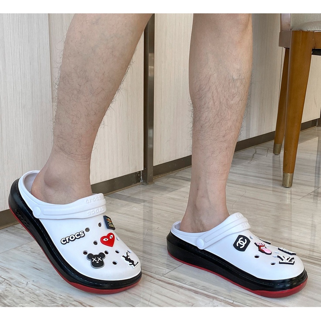 NEW ARRIVAL!!! Crocs Korean Fashion Men Platform Flip Flops with jibbits |  Shopee Philippines