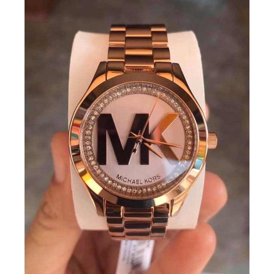 michael kors watch with mk logo inside