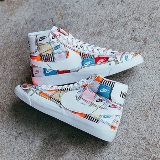 nike blazer high patchwork