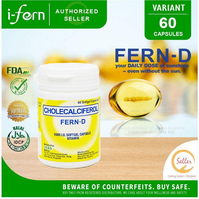Fern D Vitamin D Supplement (60 Capsule) Shopee Philippines