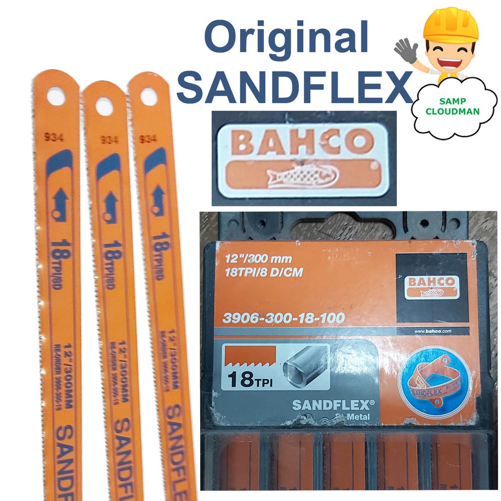 Sandflex Hacksaw Blade Lagareng Bakal 18TPI 300mm Bi-Metal Authentic ...