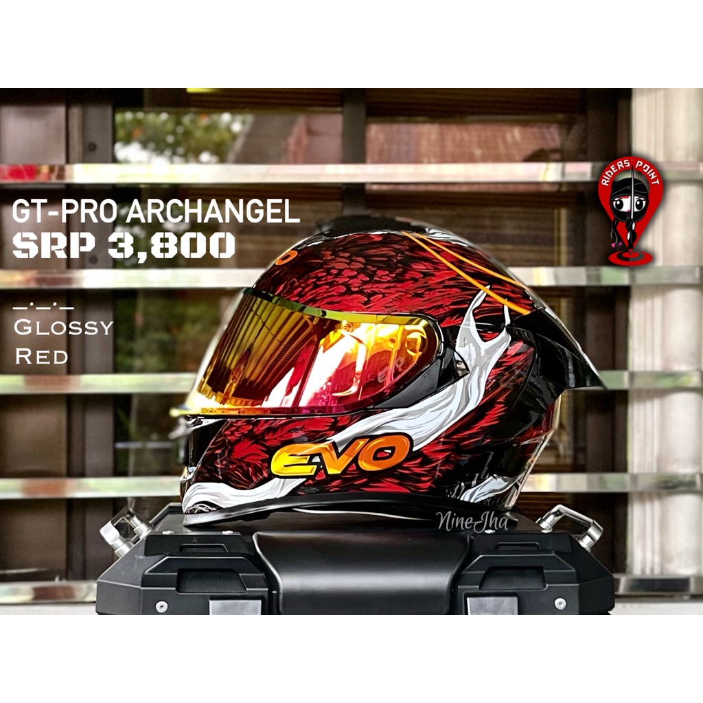 EVO GTPRO ARCHANGEL (GLOSSY RED) FULL FACE HELMET pmL Shopee Philippines
