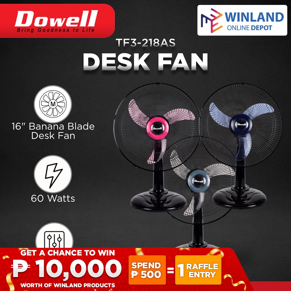 Dowell Original 16 Inch Desk Fan Ground Electric Fan TF3218AS(DARK