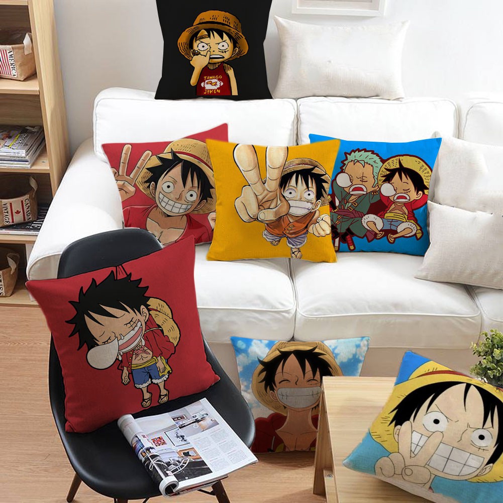 Anime One Piece Luffy Pillow Sofa Pillow Cushion Case Shopee Philippines