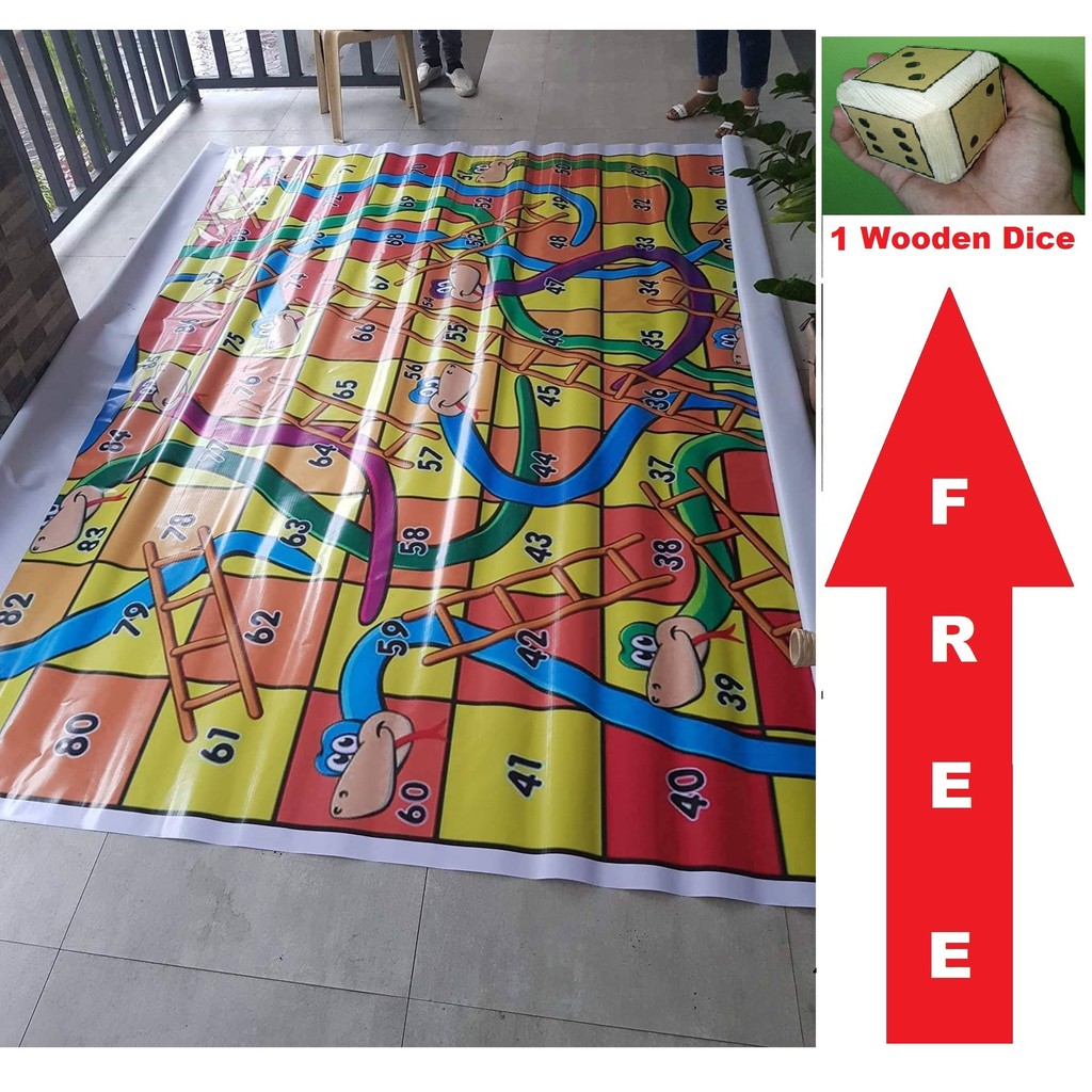 Giant Snakes And Ladders Board Game 10 X 10 Feet 5 X 5 Feet