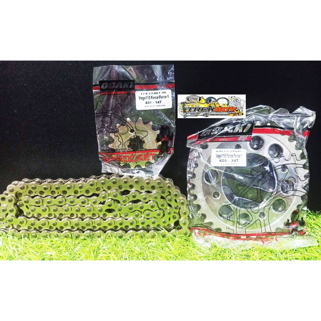Vega115 / Vega Force / Fi (14T36T X 428110L) Osaki Revo Chain and