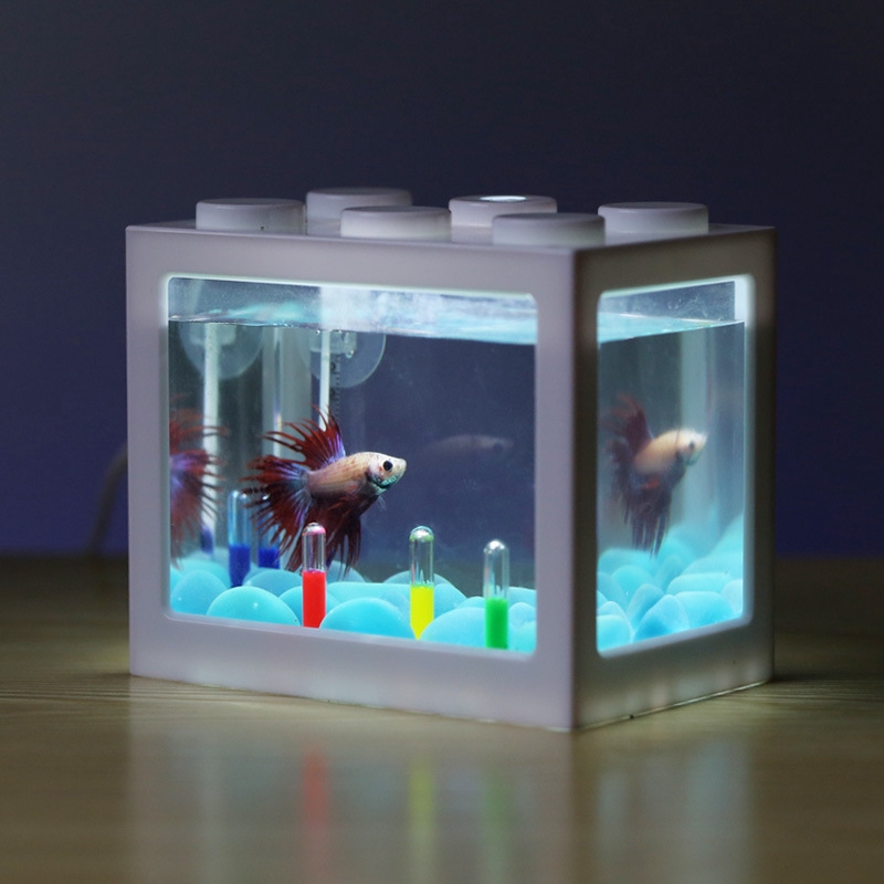 lego fish tank with real fish