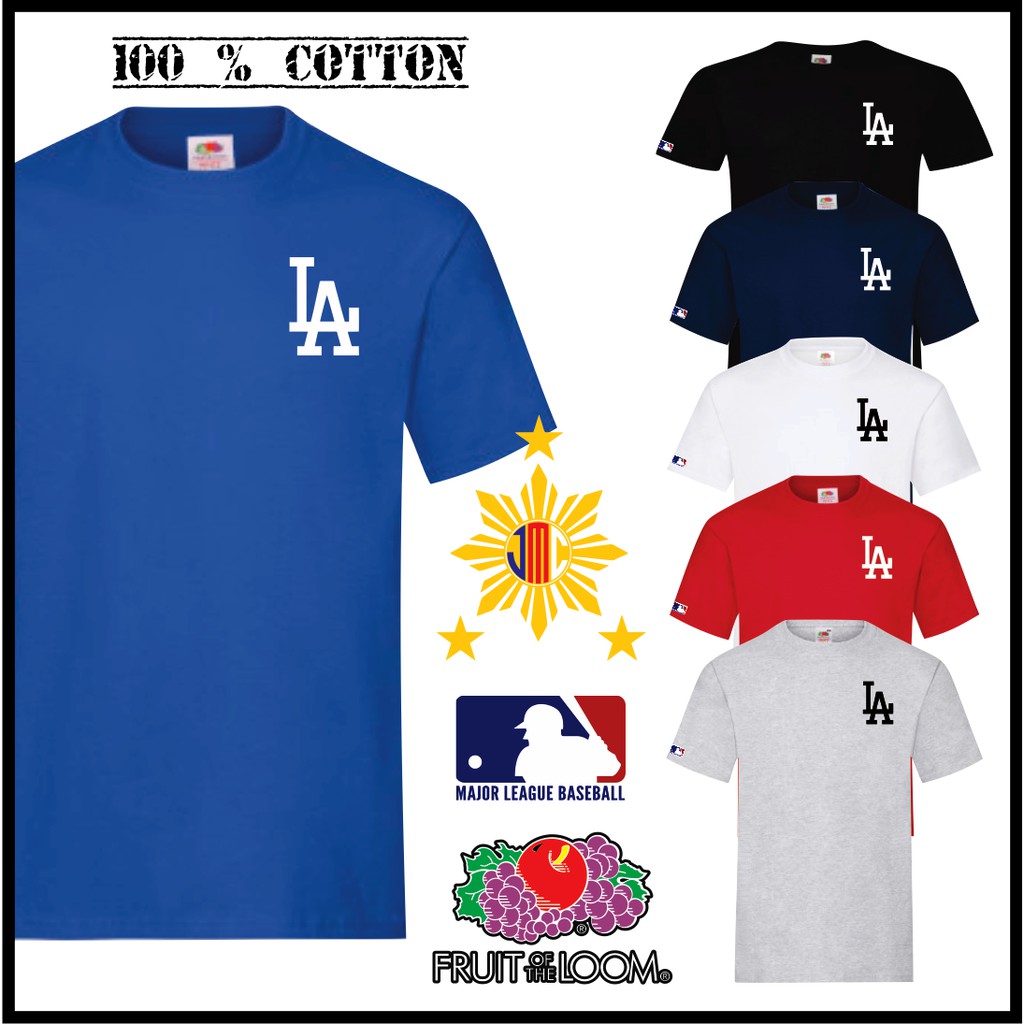 LA Major League Baseball Logo TShirt 100 Cotton Shopee Philippines