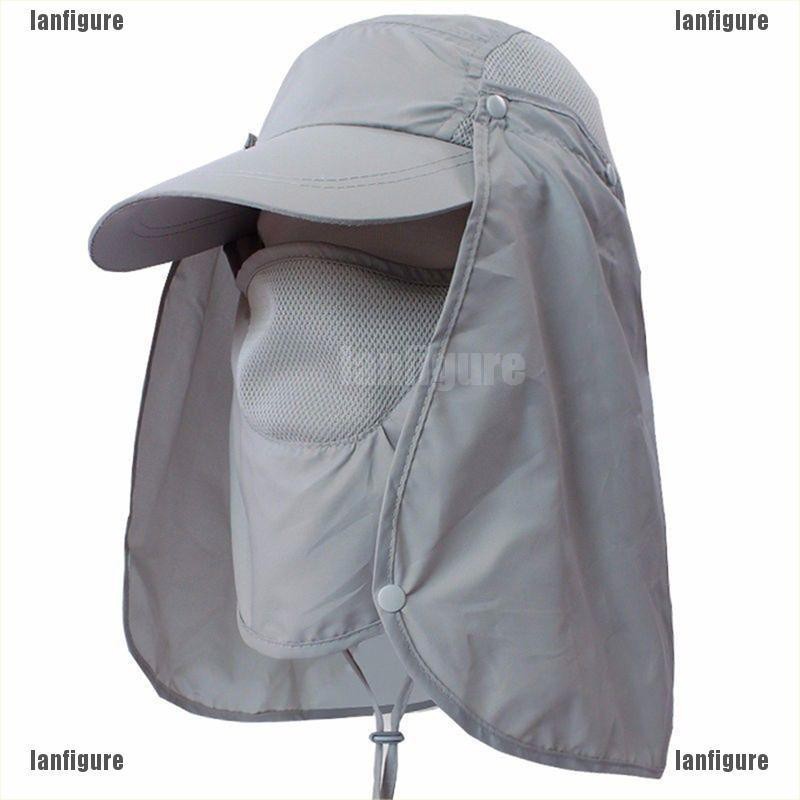 Lfmy Outdoor Sun Shield Neck Face Mask Mesh Floppy Flap Hat Cap Visor Sunbonnet Shopee Philippines