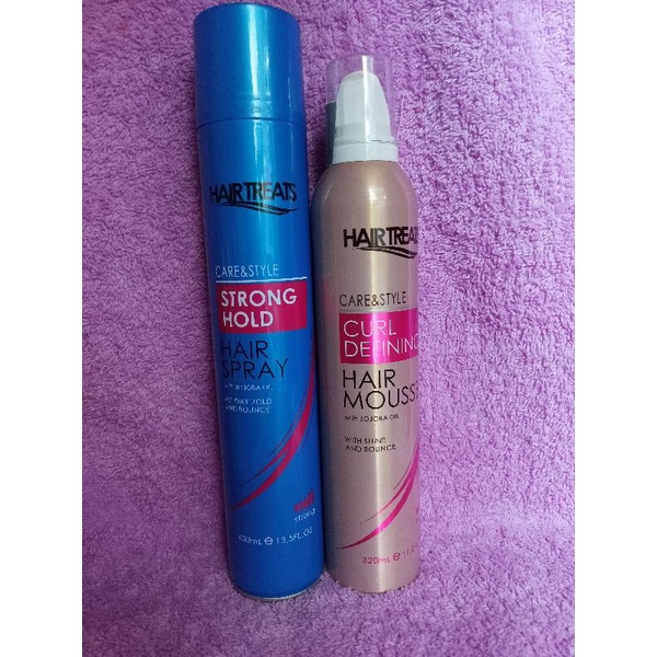 Hair Treats Hair Spray 400ML and Curl Defining Hair Mousse 320ML Shopee Philippines