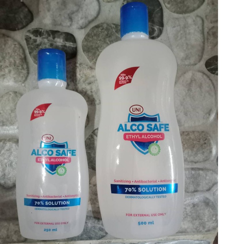 Uni Alco Safe Isopropyl Alcohol 70 250ml, 500ml A200 COD Shopee Philippines