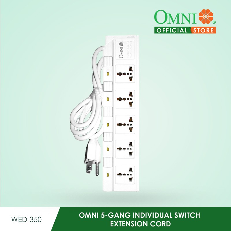 OMNI 5Gang Individual Switch Extension Cord WED350 Shopee Philippines