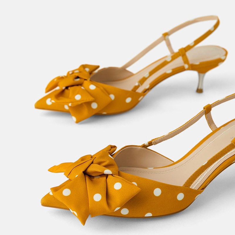 yellow dot shoes