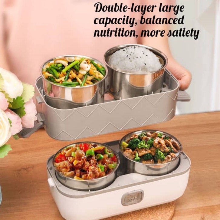 Food Container Food Warmer Bento Electric Cooker Electric Stainless Steel Heating Lunch Box