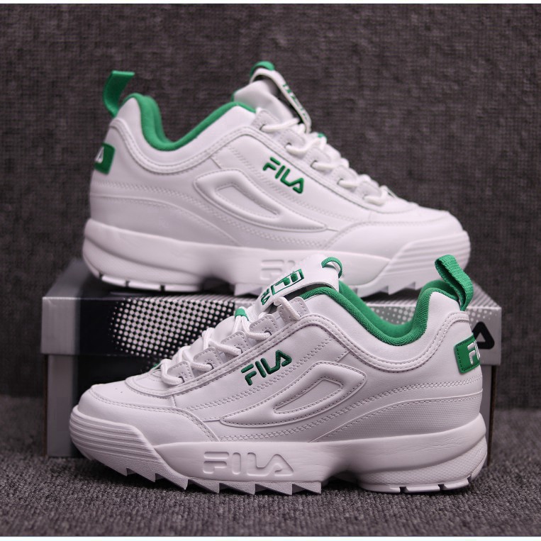 fila shoes white green