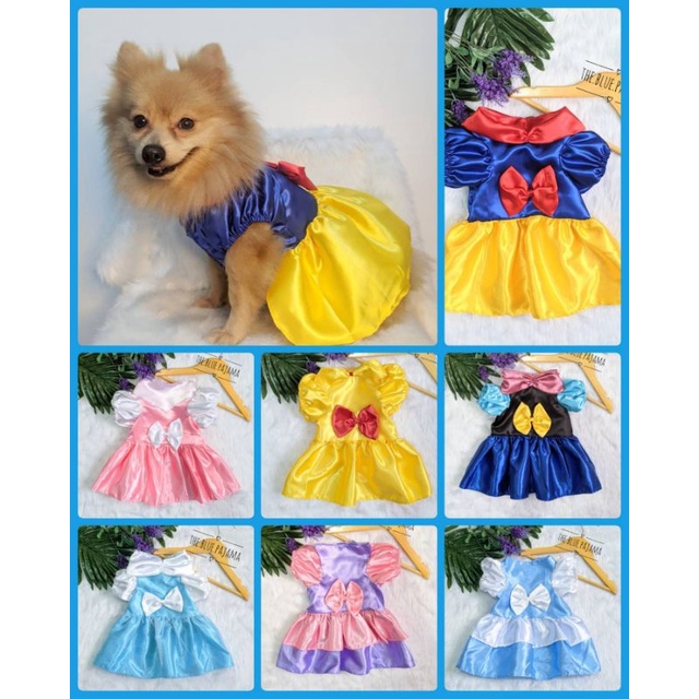 12.12 RESTOCKED! Disney Princess Dog Cat Silk Dress Halloween Birthday
