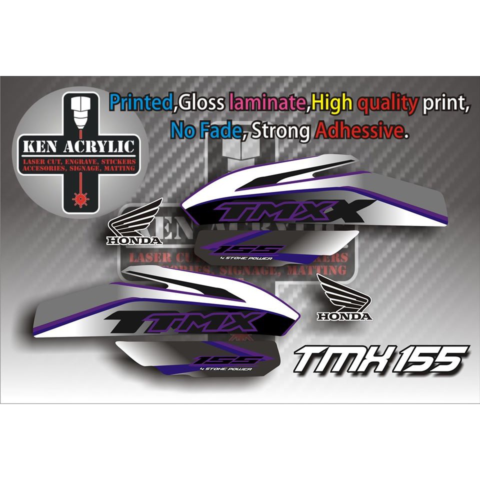 Custom Fuel Tank Wings Moto Glossy Lamination Stickers Motors