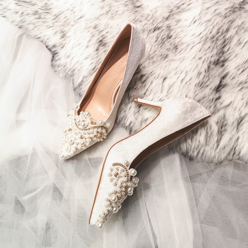 ivory and pearl wedding shoes