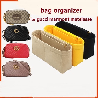 【soft and light】gu cci marmont matelasse camera bag organiser insert bag in bag organizer multi pocket compartment storage inner lining bag