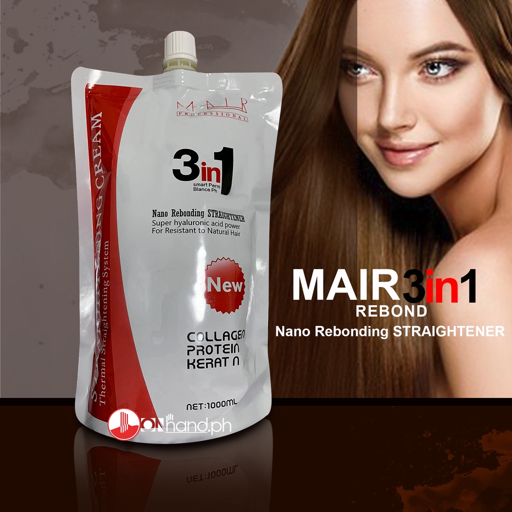 Mair 3in1 Rebonding Nano One Step Rebonding Cream 1000ml Shopee