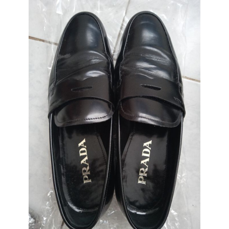 Original Prada Men Black Shoes | Shopee Philippines