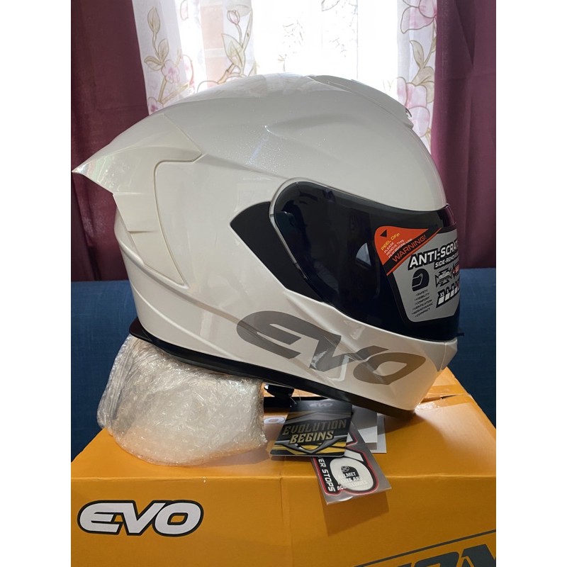 Evo Helmet Gt Pro Pearl White Shopee Philippines