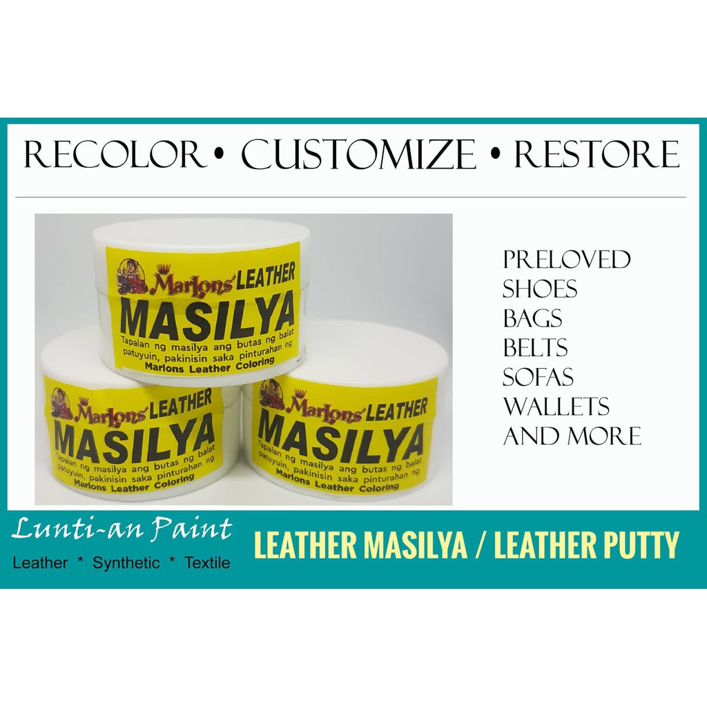 leather putty and paint