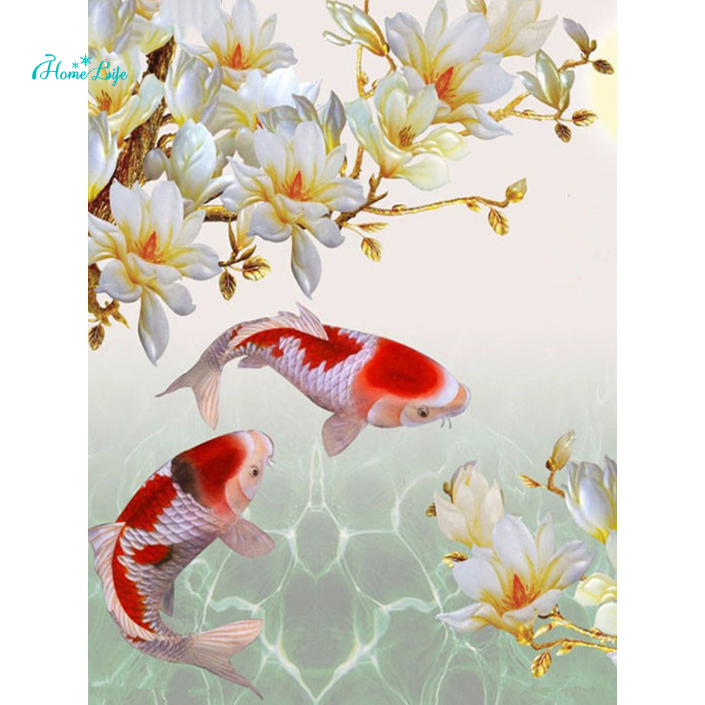 New Diy 5d Full Diamond Painting Kit Diamond Art Kits For Adults Koi Fish Paint With Diamonds Kits Diamonds Embroidery Shopee Philippines