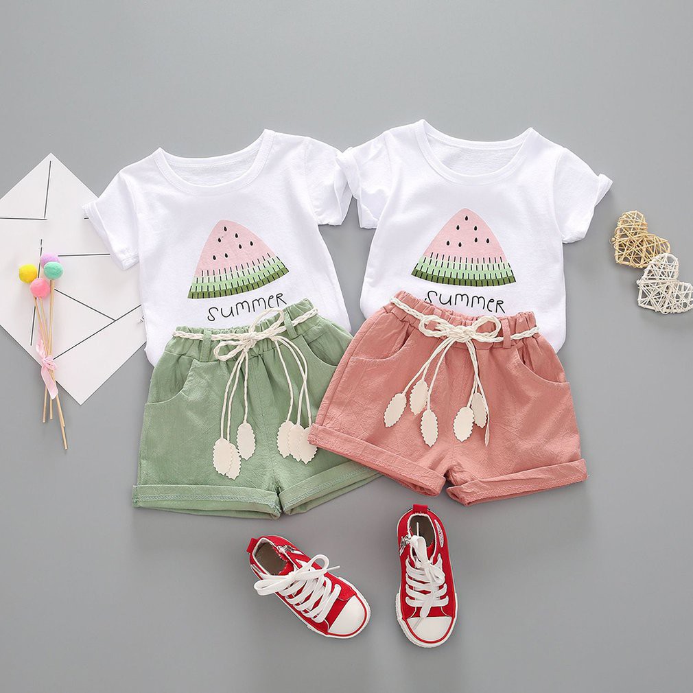 I Watermelon Summer Toddler Little Girl T Shirts Shorts Clothes Set Cotton Outfit Clothing Shoes Jewelry Short Sets Rayvoltbike Com