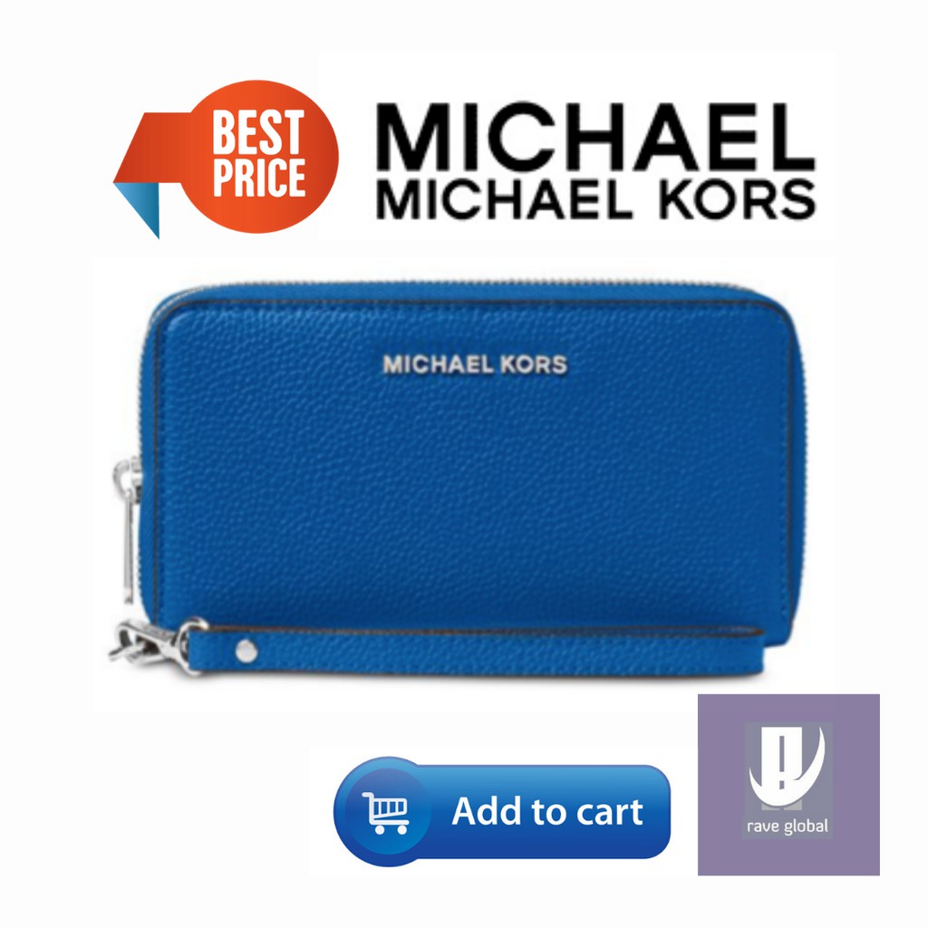 michael michael kors mercer pebble leather multi function phone case