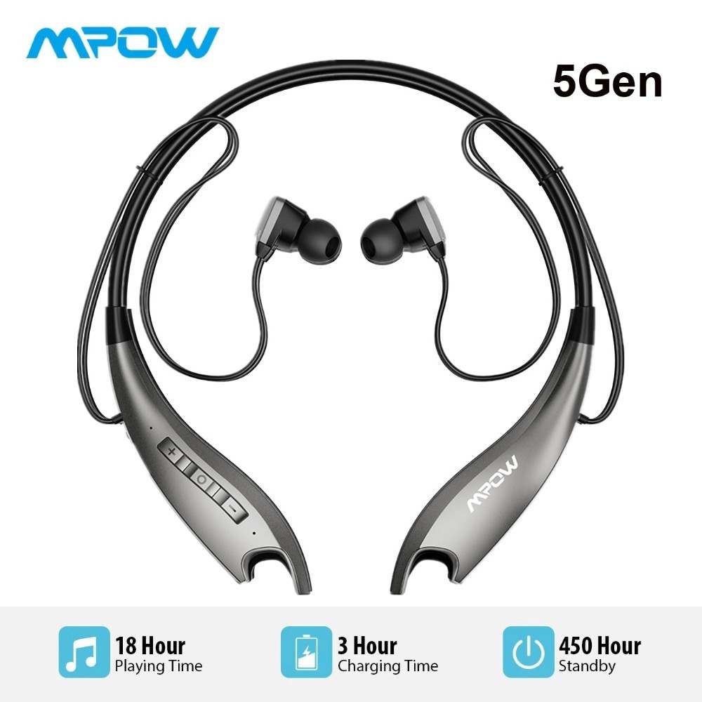 MPOW Jaws [Gen.5] Bluetooth 5.0 Neckband Wireless Headset | Shopee