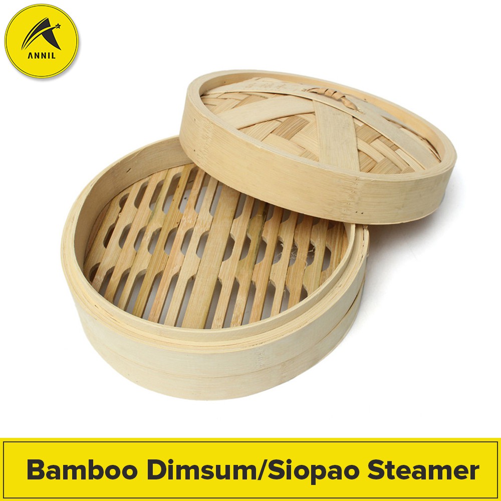 Annil Bamboo Steamer Basket Kitchen Cookware Fish/Dimsum/Siomai/Siopao