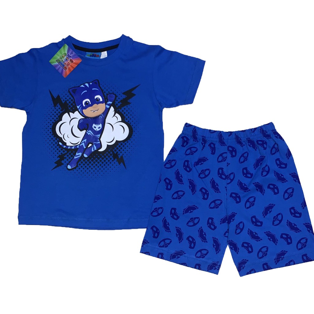 PJ Mask Catboy Electric Boys KIds Blue TShirt And Shorts Set Shopee