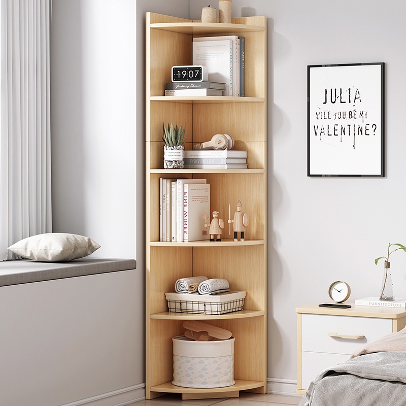 Corner Book Shelf Study Living Bnookshelf Room Locker Bedroom Triangle