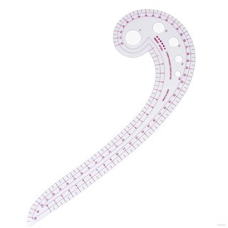 mingtongli 11.8 Long Comma Shaped Drawing Tailor Ruler Transparent French Curve Ruler 